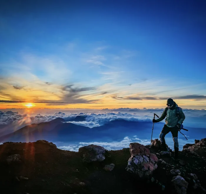Sunrise view from summit - Complete guide to climbing Mount Kerinci